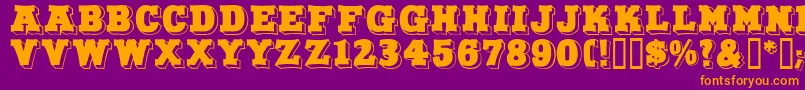 DuoDunkel Font – Orange Fonts on Purple Background