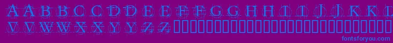 fuente KrGraphed – Fuentes Azules Sobre Fondo Morado