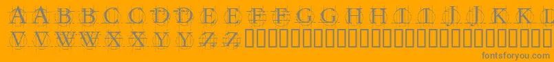 Шрифт KrGraphed – серые шрифты на оранжевом фоне