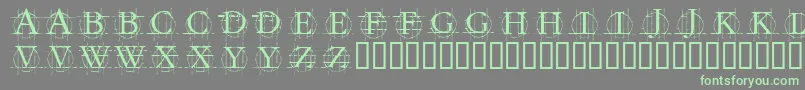 KrGraphed Font – Green Fonts on Gray Background