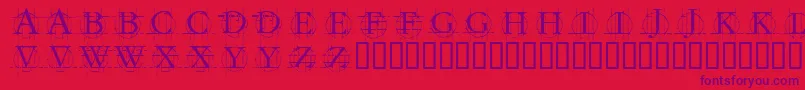 KrGraphed Font – Purple Fonts on Red Background