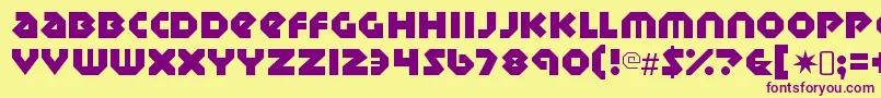 SudburybasinRegular Font – Purple Fonts on Yellow Background