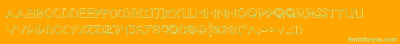 Hadriatics Font – Green Fonts on Orange Background
