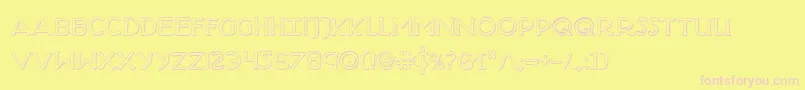 Hadriatics Font – Pink Fonts on Yellow Background