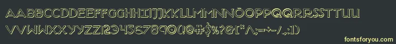 Hadriatics Font – Yellow Fonts on Black Background