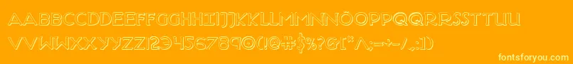 Hadriatics Font – Yellow Fonts on Orange Background