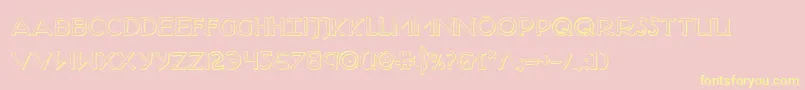 Hadriatics Font – Yellow Fonts on Pink Background
