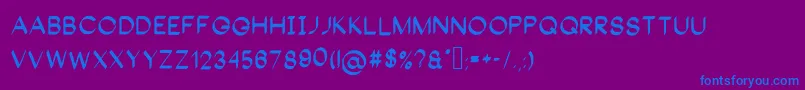 Gangnam Font – Blue Fonts on Purple Background