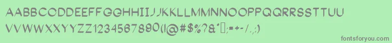 Gangnam Font – Gray Fonts on Green Background