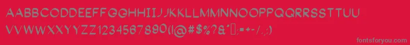 Gangnam Font – Gray Fonts on Red Background