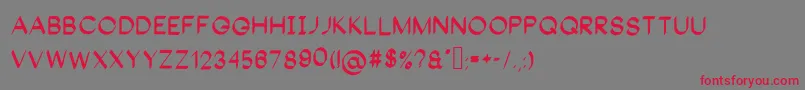 Gangnam Font – Red Fonts on Gray Background