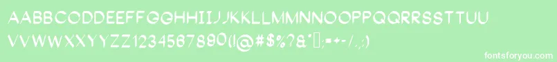 Gangnam Font – White Fonts on Green Background