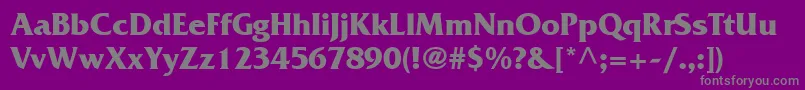MusterSsiBold Font – Gray Fonts on Purple Background