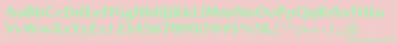 MusterSsiBold Font – Green Fonts on Pink Background