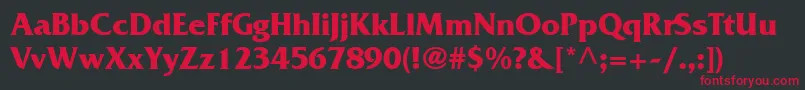 MusterSsiBold Font – Red Fonts on Black Background