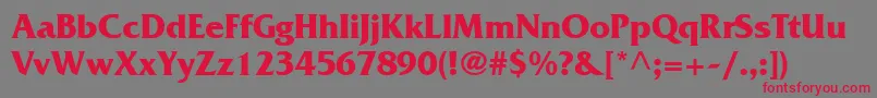 MusterSsiBold Font – Red Fonts on Gray Background