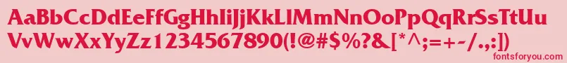 MusterSsiBold Font – Red Fonts on Pink Background