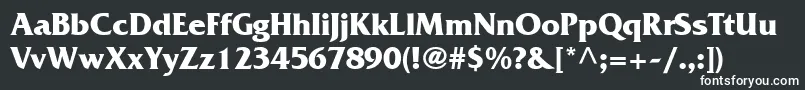 MusterSsiBold Font – White Fonts on Black Background