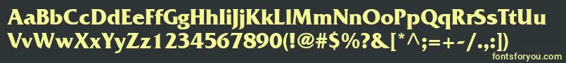 MusterSsiBold Font – Yellow Fonts on Black Background