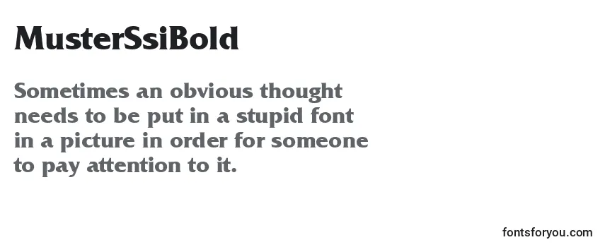 MusterSsiBold Font