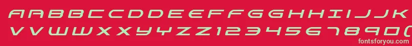 フォントAntietamtitleital – 赤い背景に緑の文字