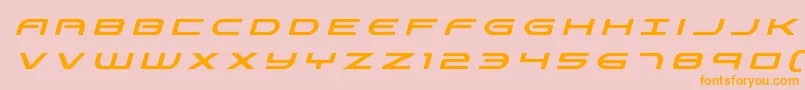 Antietamtitleital-Schriftart – Orangefarbene Schriften auf rosa Hintergrund