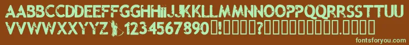 Malevolentz Font – Green Fonts on Brown Background