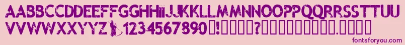 Malevolentz Font – Purple Fonts on Pink Background