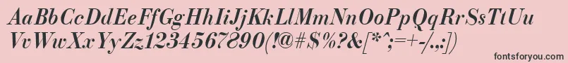ParagonnordcttItalic Font – Black Fonts on Pink Background