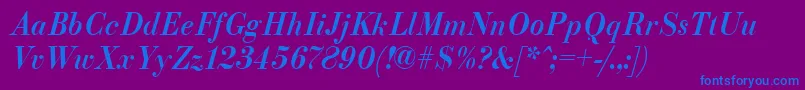 ParagonnordcttItalic Font – Blue Fonts on Purple Background