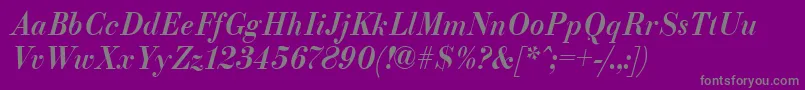 ParagonnordcttItalic Font – Gray Fonts on Purple Background