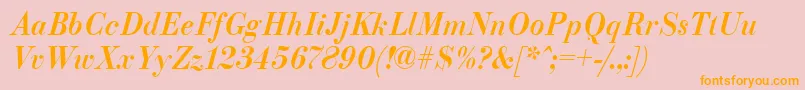 ParagonnordcttItalic Font – Orange Fonts on Pink Background