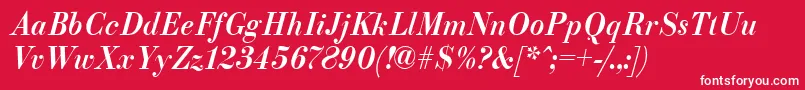 ParagonnordcttItalic Font – White Fonts on Red Background