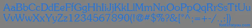 ItcSouvenirLtLight Font – Blue Fonts on Gray Background