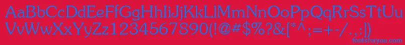 ItcSouvenirLtLight Font – Blue Fonts on Red Background