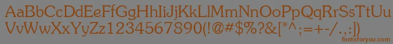 ItcSouvenirLtLight Font – Brown Fonts on Gray Background