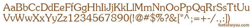 Шрифт ItcSouvenirLtLight – коричневые шрифты на белом фоне
