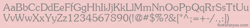 ItcSouvenirLtLight Font – Gray Fonts on Pink Background
