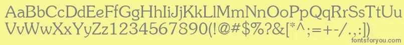 ItcSouvenirLtLight Font – Gray Fonts on Yellow Background