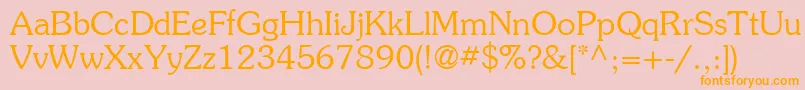 ItcSouvenirLtLight Font – Orange Fonts on Pink Background