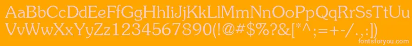 ItcSouvenirLtLight Font – Pink Fonts on Orange Background