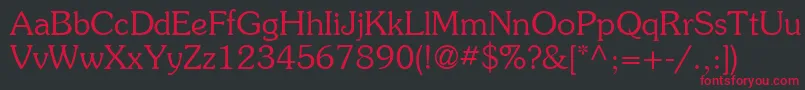 ItcSouvenirLtLight Font – Red Fonts on Black Background