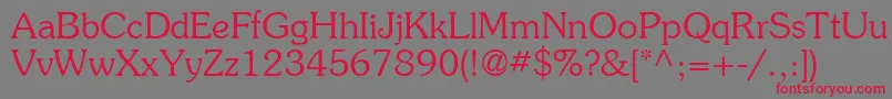 ItcSouvenirLtLight Font – Red Fonts on Gray Background