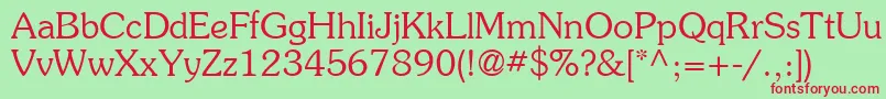 ItcSouvenirLtLight Font – Red Fonts on Green Background
