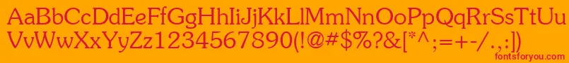 ItcSouvenirLtLight Font – Red Fonts on Orange Background