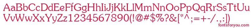 フォントItcSouvenirLtLight – 赤い文字
