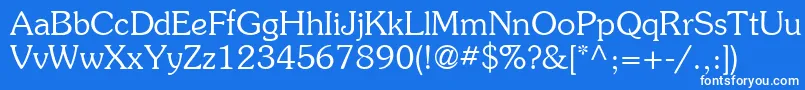 ItcSouvenirLtLight Font – White Fonts on Blue Background