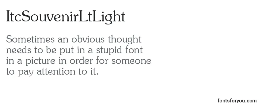 Review of the ItcSouvenirLtLight Font