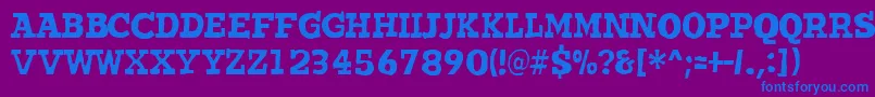 Wantedo Font – Blue Fonts on Purple Background