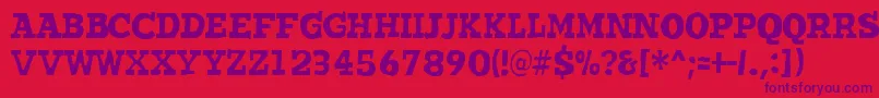 Wantedo Font – Purple Fonts on Red Background